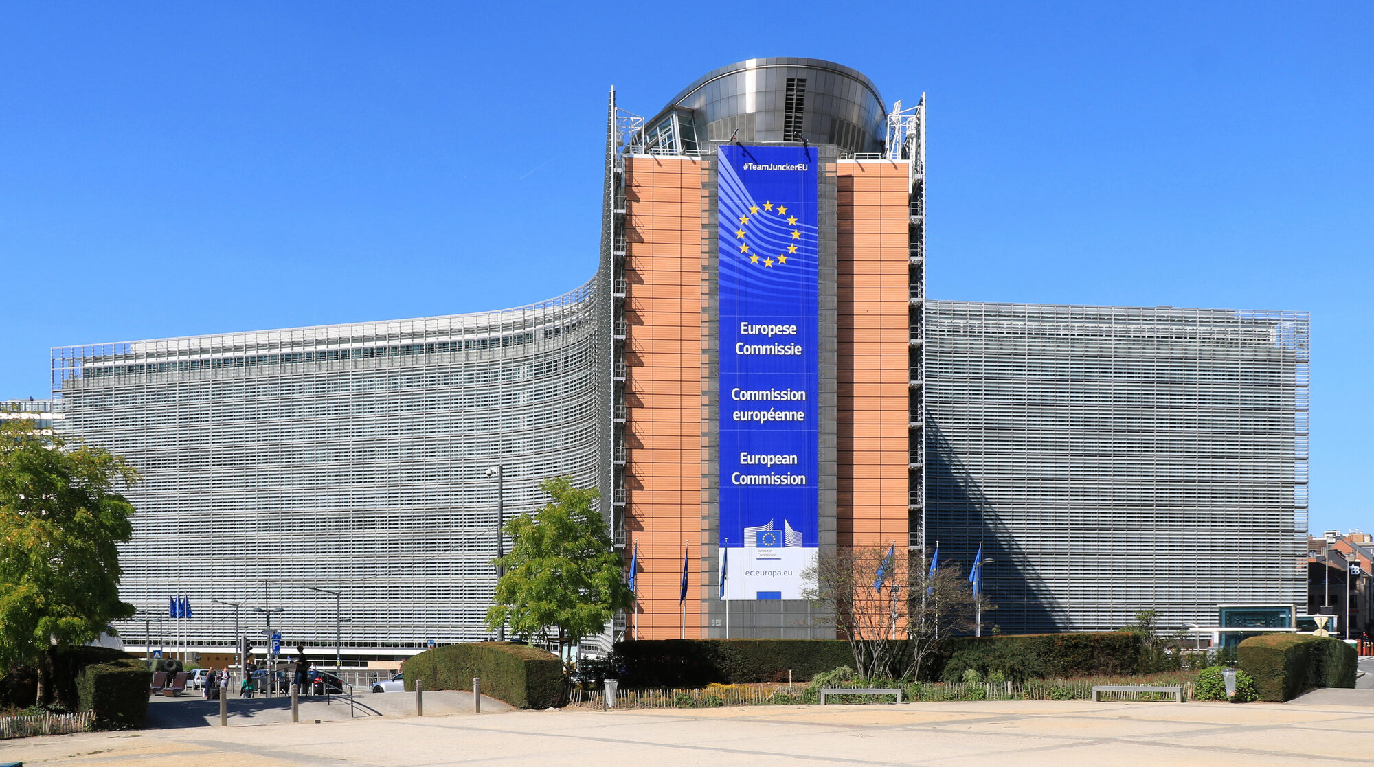 The Berlaymont in Brussels, home of the European Commission, where Europe's road rules get decided.